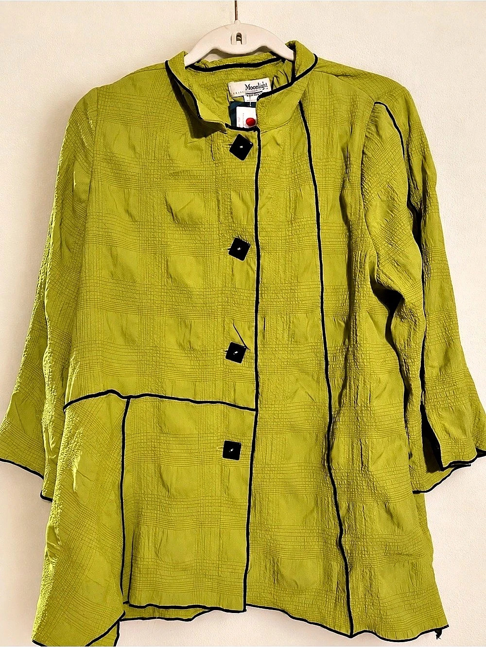 Moonlight Pucker Top Green Women's Size Medium NWT